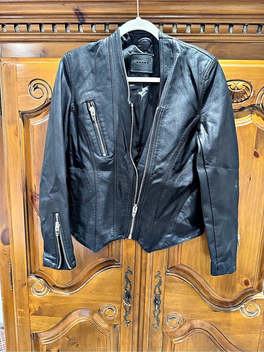 Kensie Black Moto Jacket Like New